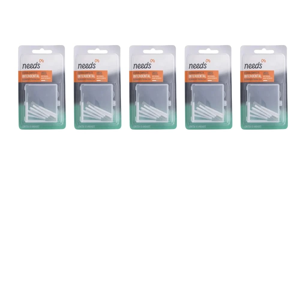 Needs Kit Escova Interdental Ultrafina (5 embalagens de 10 unidades)