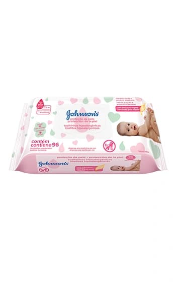 Johnson's Baby Lenços Umedecidos Proteção da Pele 96 unidades