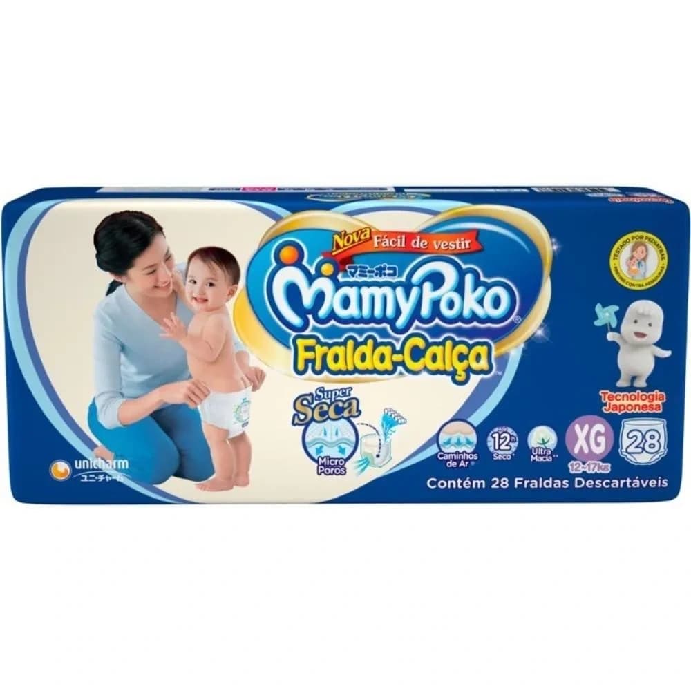MamyPoko Fralda-Calça Super Seca XG 28 unidades