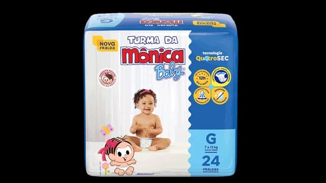 Turma da Mônica Baby Fralda Turma da Mônica Baby Jumbo G 24 unidades