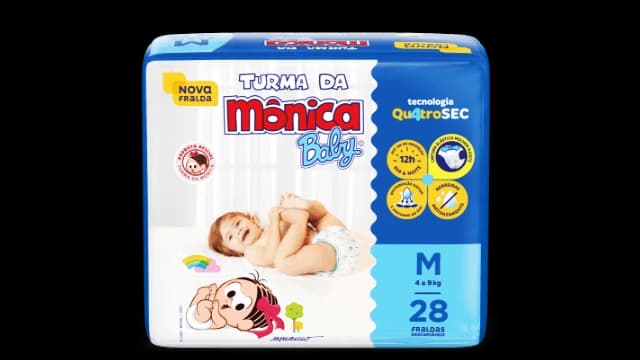 Turma da Mônica Baby Fralda Turma da Mônica Baby Jumbo M 28 unidades
