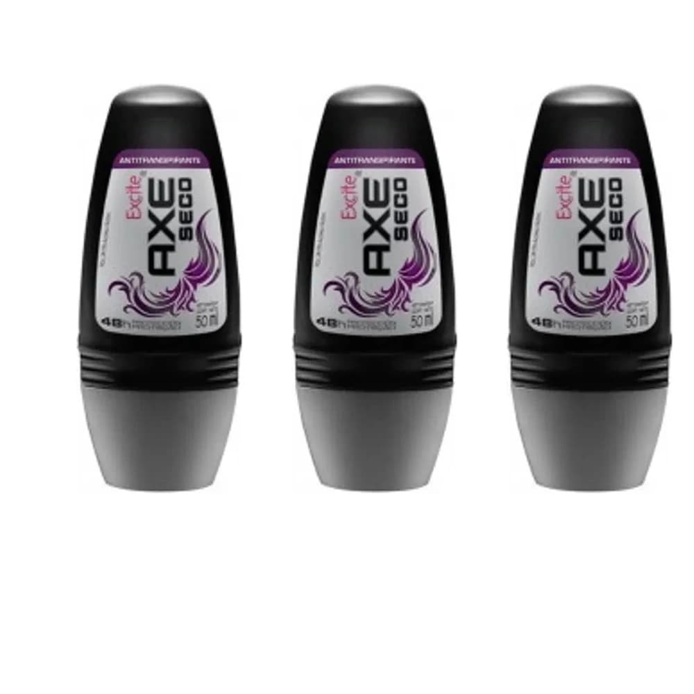 Axe Desodorante Roll-On Excite (kit 3 unidades 50ml)