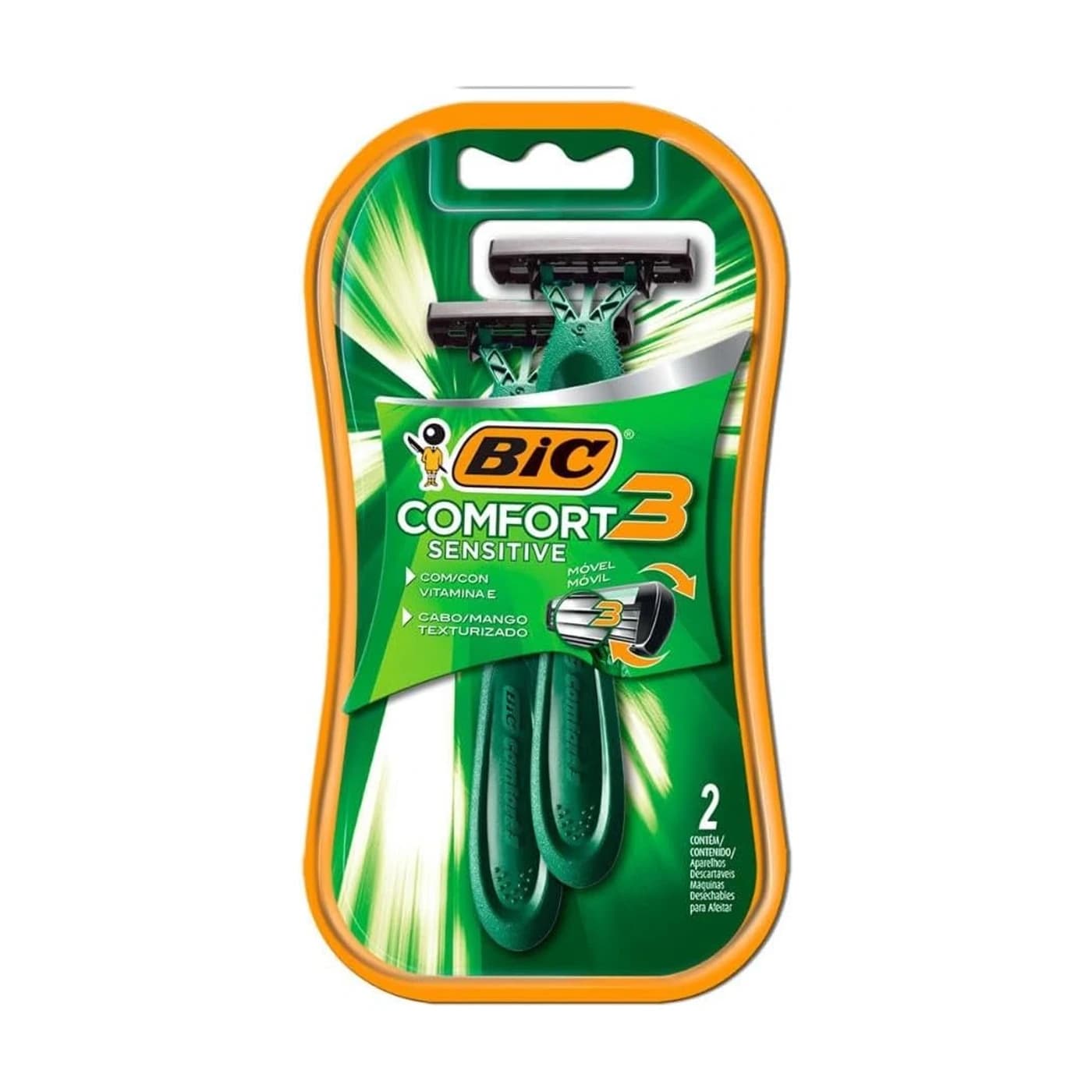 BIC BIC Comfort Advance Pele Sensível 3 Lâminas, 2 unidades