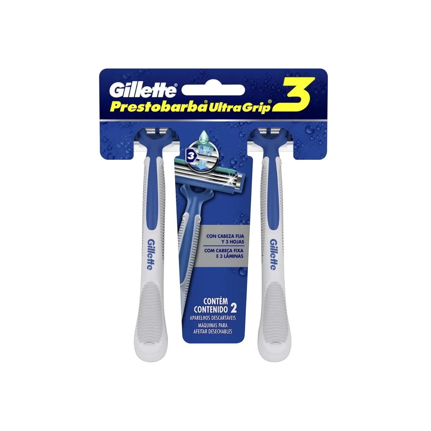 Gillette Gillette Prestobarba UltraGrip3, 2 unidades