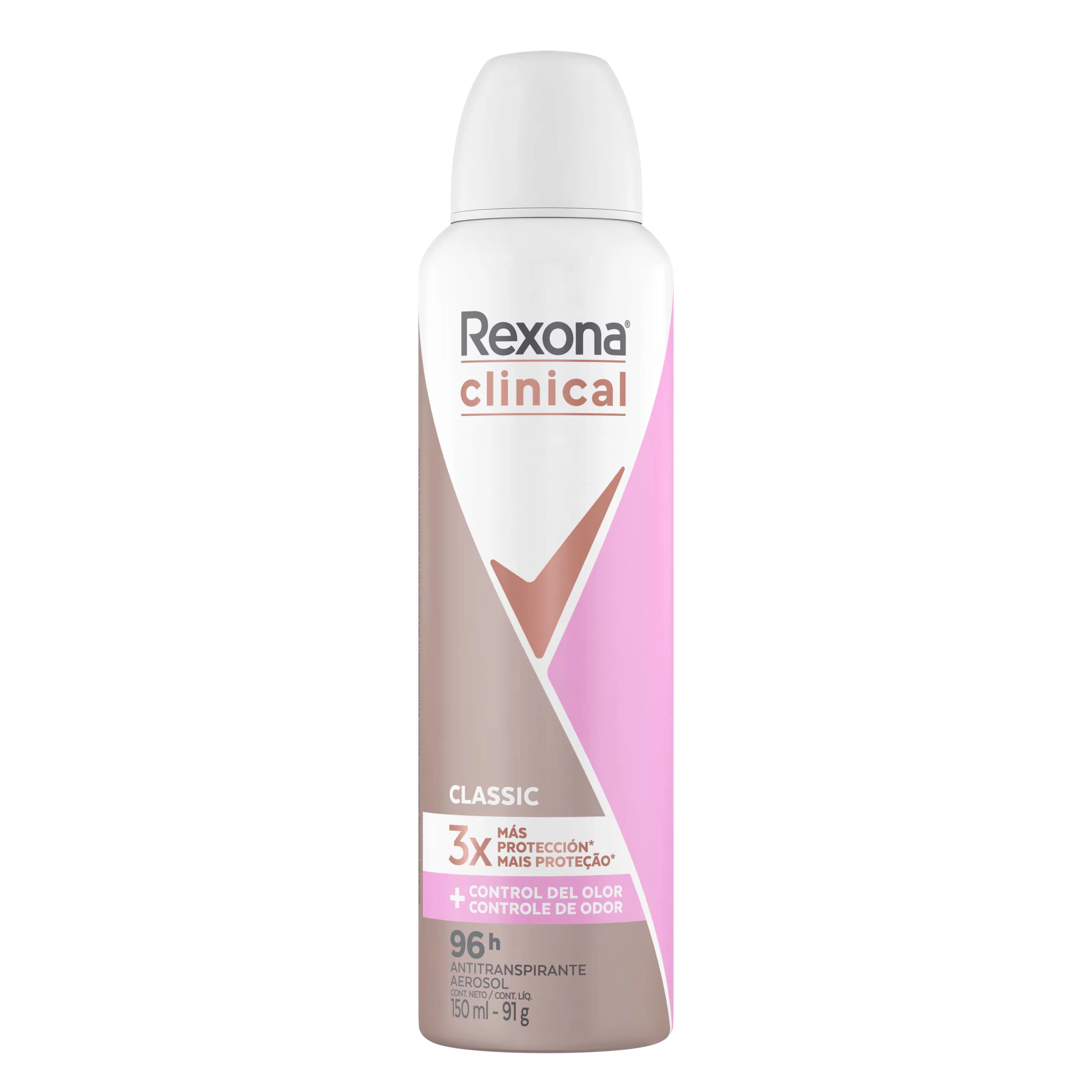 Rexona Desodorante Antitranspirante Aerossol Clinical Classic 150ml
