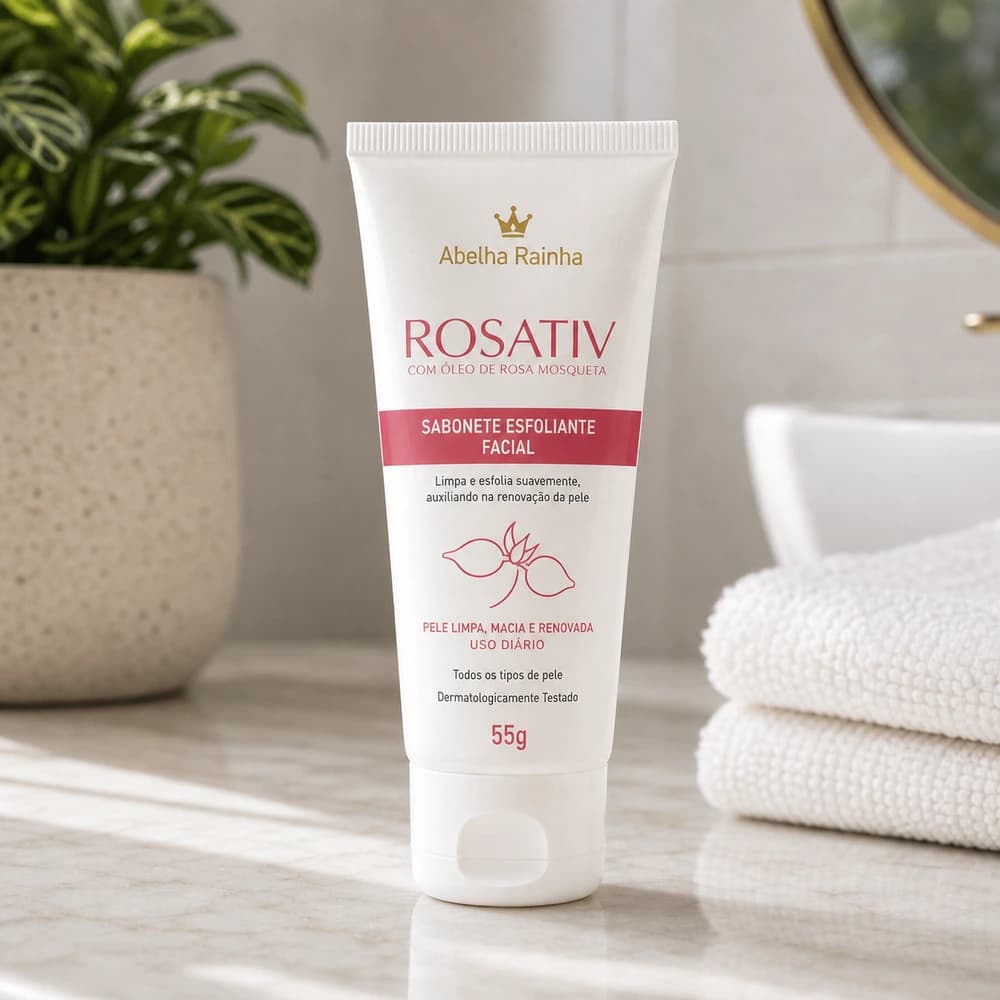 Abelha Rainha Rosativ Sabonete Esfoliante Facial 55g