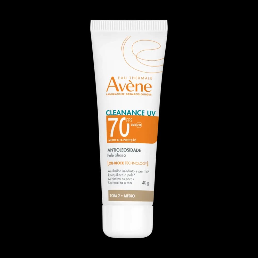Avène Avène Cleanance UV Protetor Solar Facial Antioleosidade FPS 70 Tom Médio com Cor, 40g
