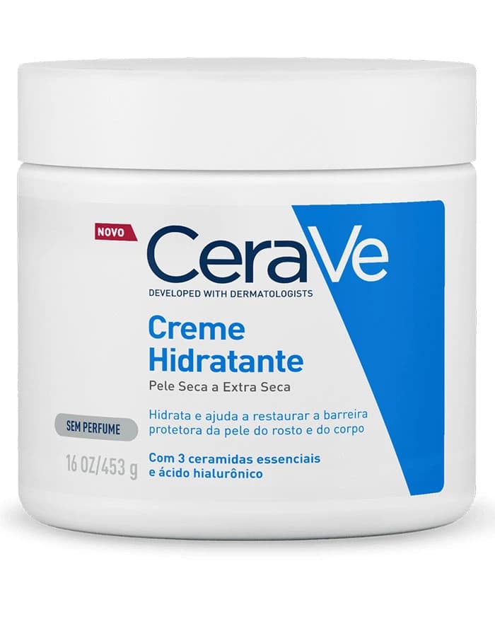 CeraVe Hidratante Facial e Corporal Pele Seca Sem Fragrância