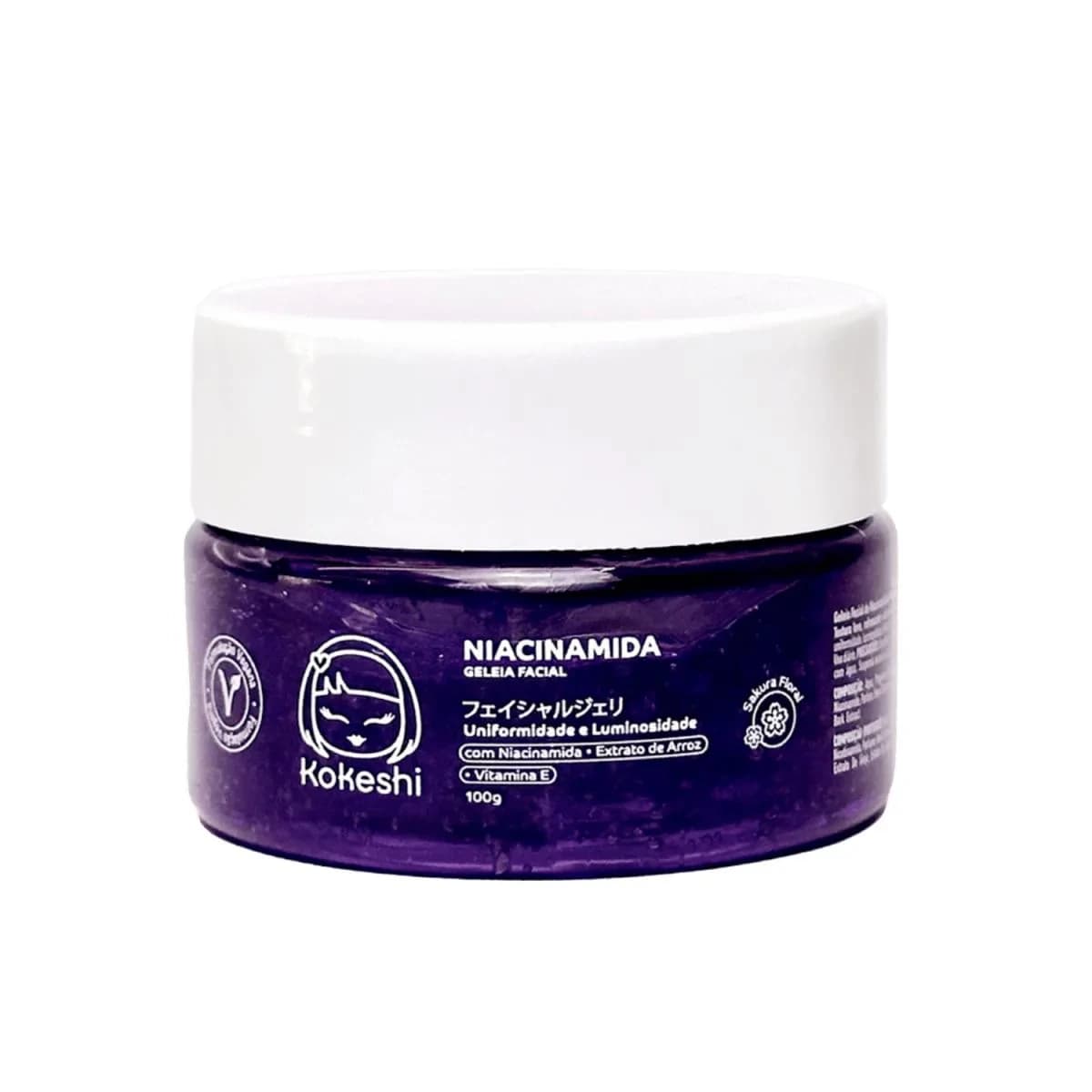 Kokeshi Geleia Facial Niacinamida, Extrato de Arroz e Vitamina E 100g
