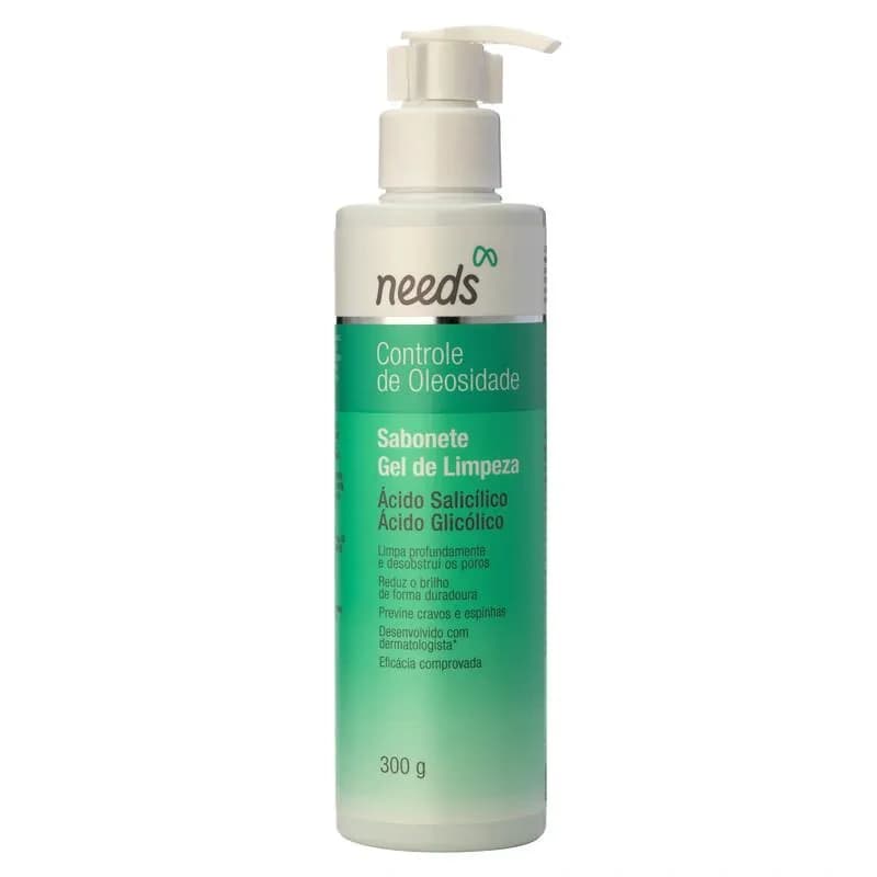 Needs Gel de Limpeza Facial Needs Controle de Oleosidade, 300g (Dia/Noite)
