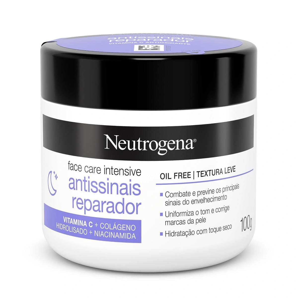 Neutrogena Hidratante Facial Reparador — Face Care Intensive — 100 g