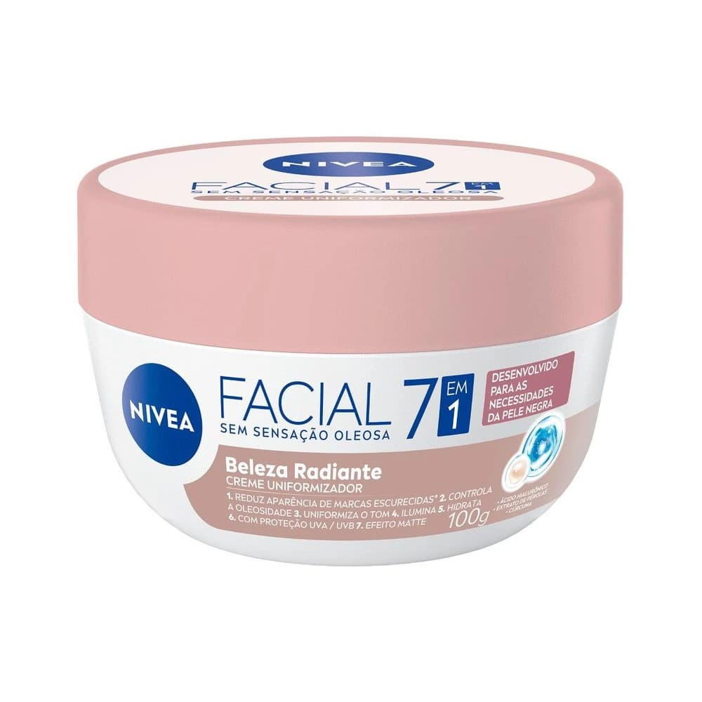 Nivea Creme Facial Uniformizador Beleza Radiante 7 em 1 100g