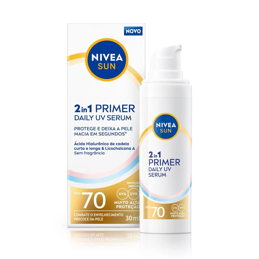 Nivea SUN 2 em 1 Primer Daily UV Serum FPS70 30ml