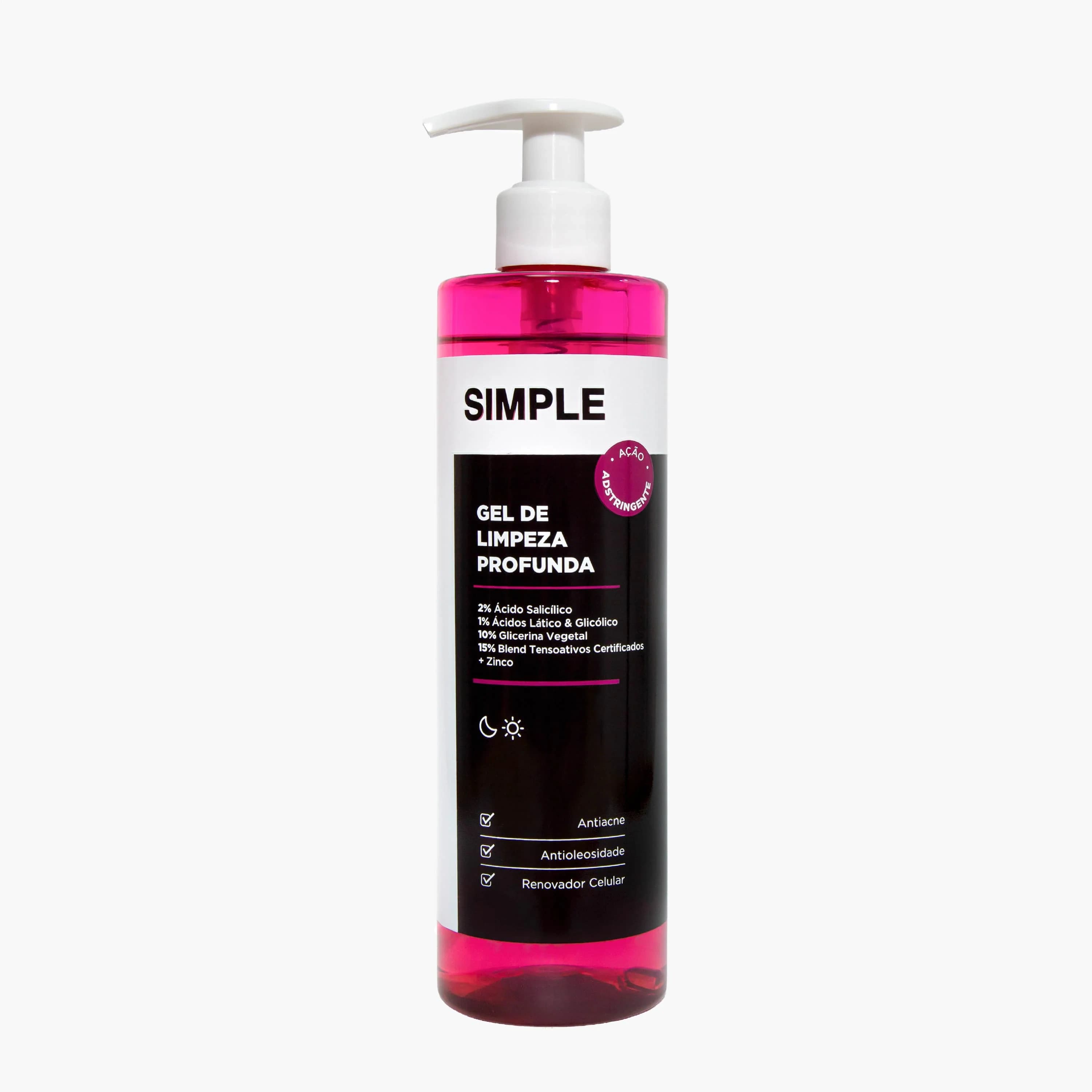 Simple Organic Gel de Limpeza Trio de Ácidos 350g