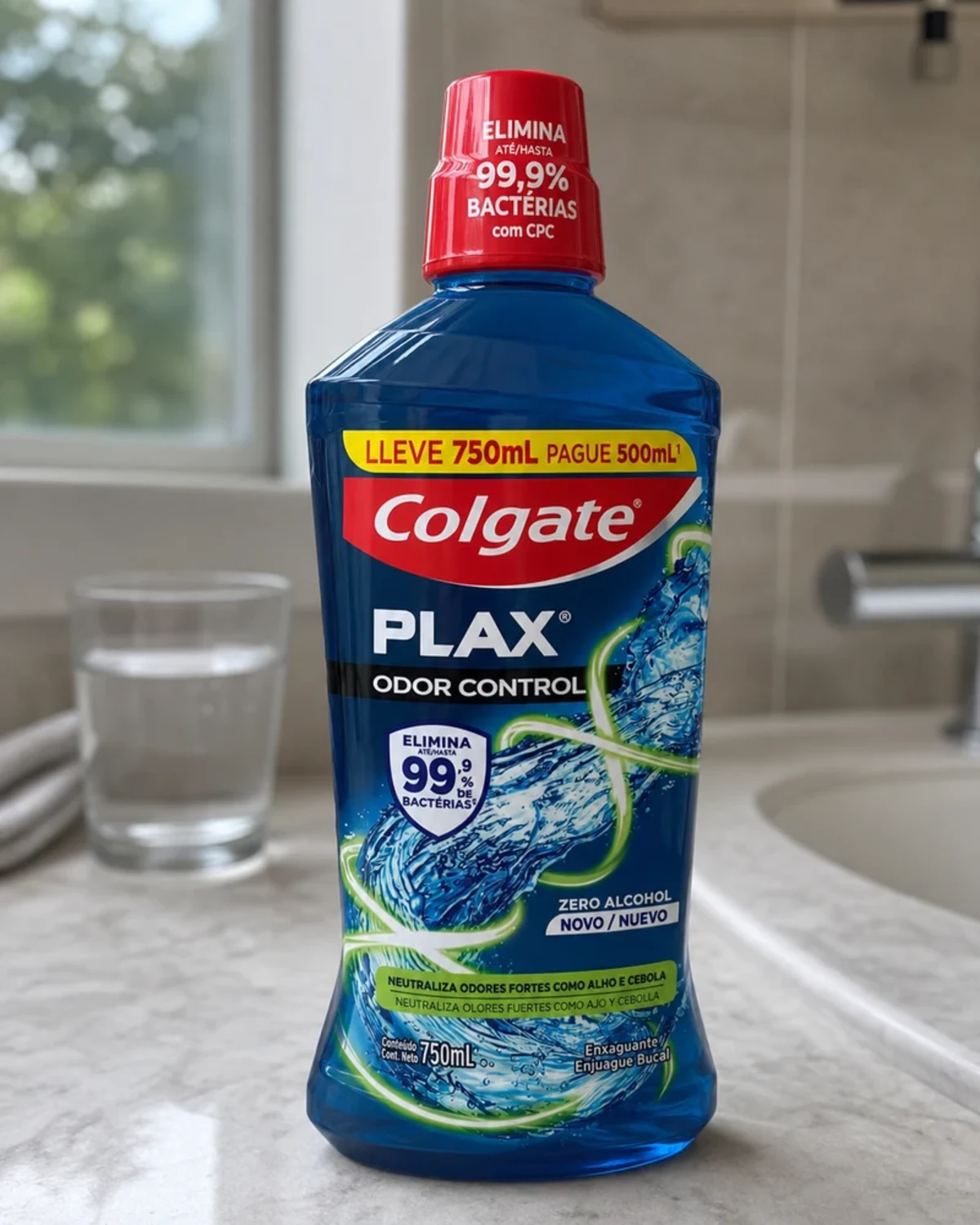 Colgate Plax Odor Control enxaguante bucal zero álcool 750 ml